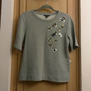 Banana Republic sport shirt with stones on chest.